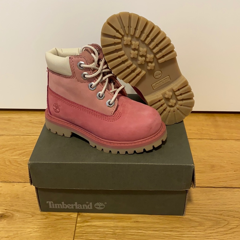 Pink Timberlands toddlers